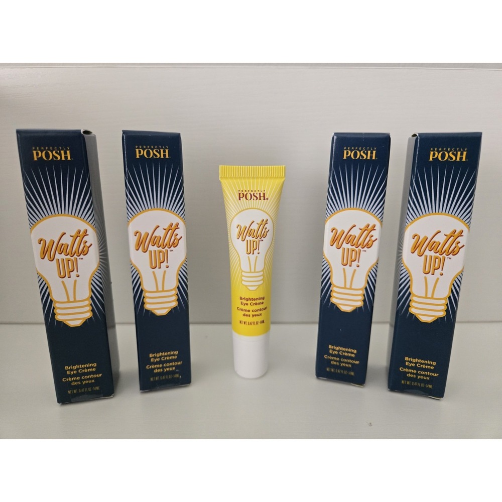 Lot 4 Perfectly Posh Watts Up! Brightening Eye Crème Cream 0.47oz Vegan USA